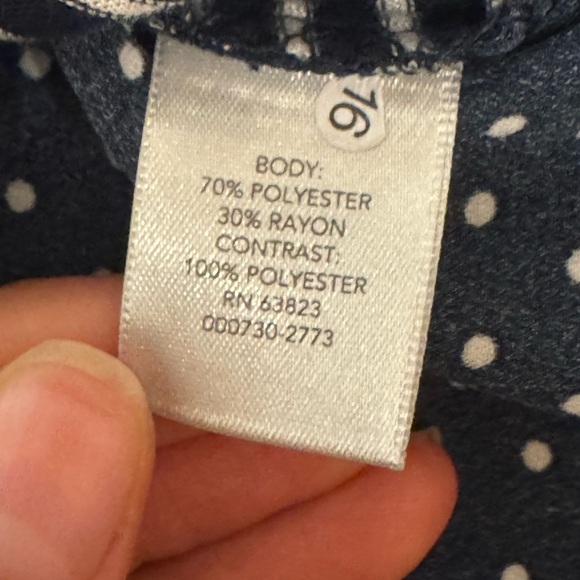 Christopher & Banks Striped Polka Dot Layered Tunic Top | Size Large - Picture 5 of 7